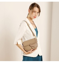 Women Casual Flap Cross Body Shoulder Purse Adjustable Strap Mini Funny Pack for Daily Khaki $26.40 Crossbody Bags