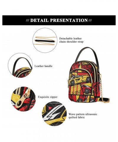 Small Crossbody Bags for Women Trendy Racing Yellow Red Car Travel Sling Bag Women's Crossbody Handbags Satchel Bags $13.51 S...