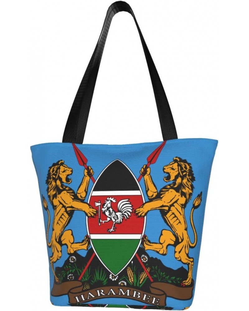 Coat Of Arms Of Kenya Fashion Shoulder Bag Large Capacity For Man Or Woman $19.12 Totes