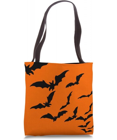 Halloween Bity Bats Orange And Black Tote Bag $11.88 Totes