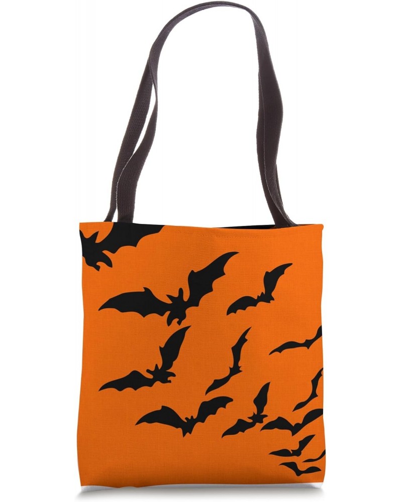 Halloween Bity Bats Orange And Black Tote Bag $11.88 Totes