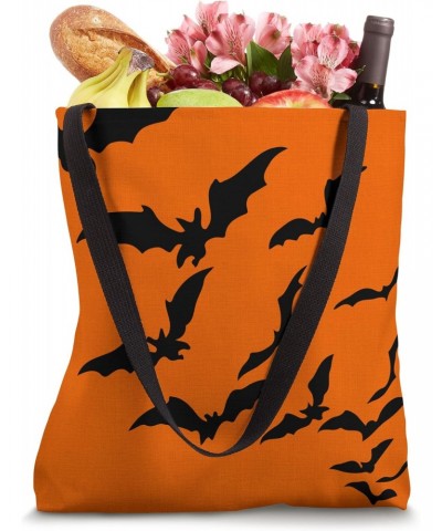 Halloween Bity Bats Orange And Black Tote Bag $11.88 Totes