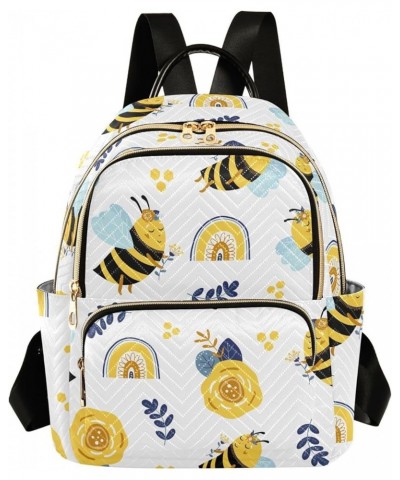 Bees Floral Casual Fashion Polyester Travel Rucksack Shoulder Bag Color Medium $18.86 Backpacks