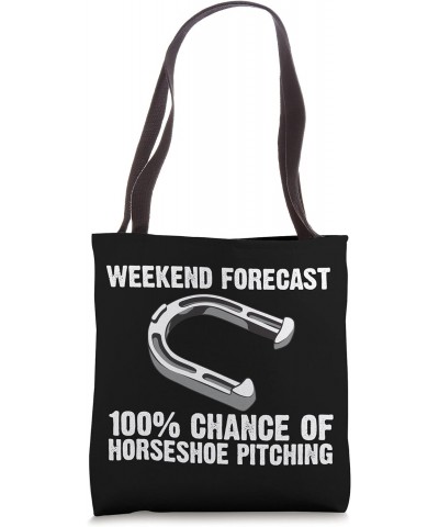 Funny Horseshoe Pitching Gift Men Women Horseshoe Pitchers Tote Bag $13.19 Totes