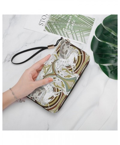 Unicorn Angel Wings Cute Wallet Long Wristlet Purse Credit Card Holder Cell Phone Purse Elegant Clutch Handbag for Women $22....