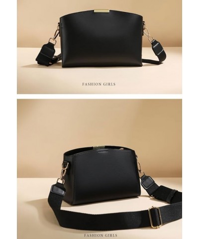 Crossbody Bag for Women Wovean Leather Small Messenger Bag for College Students Black $18.48 Totes