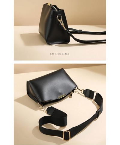 Crossbody Bag for Women Wovean Leather Small Messenger Bag for College Students Black $18.48 Totes