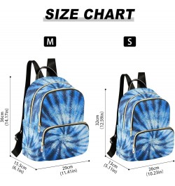 Tie Dye Blue Swirl Design Small Backpack Purse for Women Travel Bag Fashion Daypack Back Pack Shoulder Bag Multicolor Medium ...