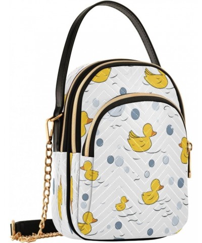 Quilted Crossbody Bags for Women,Yellow Ducks in Water Women's Crossbody Handbags Small Travel Purses Phone Bag $12.53 Crossb...