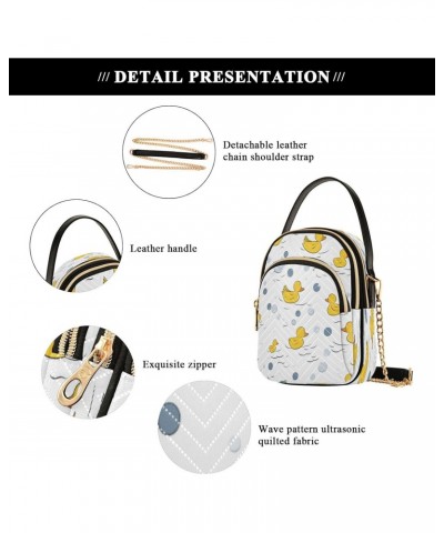 Quilted Crossbody Bags for Women,Yellow Ducks in Water Women's Crossbody Handbags Small Travel Purses Phone Bag $12.53 Crossb...