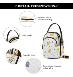 Quilted Crossbody Bags for Women,Yellow Ducks in Water Women's Crossbody Handbags Small Travel Purses Phone Bag $12.53 Crossb...