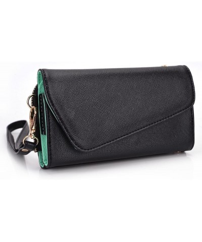 Clutch Wallet with Wristlet and Crossbody Strap for Smartphones or Phablets up to 5.7 Inch - Carrying Case - Frustration-Free...