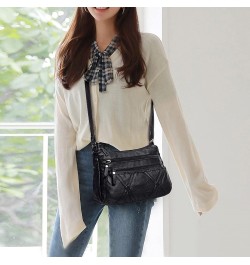 Soft PU Leather Crossbody Shoulder Bag Small Hobo Bags for Women, Medium Sized Handbag Purse for Ladies Black01 $12.18 Hobo Bags