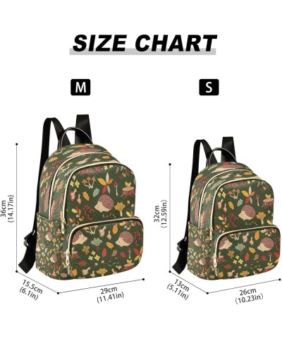 Forest Animals Mushrooms Flower Women Backpack Purse Ladies Fashion Shoulder Bag Daypack Travel Bag 7.5L Medium $15.19 Backpacks