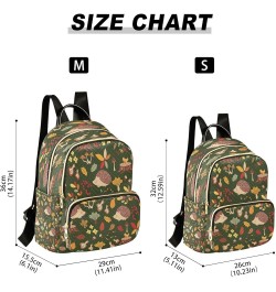 Forest Animals Mushrooms Flower Women Backpack Purse Ladies Fashion Shoulder Bag Daypack Travel Bag 7.5L Medium $15.19 Backpacks