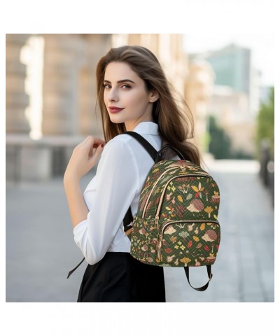 Forest Animals Mushrooms Flower Women Backpack Purse Ladies Fashion Shoulder Bag Daypack Travel Bag 7.5L Medium $15.19 Backpacks