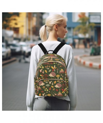 Forest Animals Mushrooms Flower Women Backpack Purse Ladies Fashion Shoulder Bag Daypack Travel Bag 7.5L Medium $15.19 Backpacks