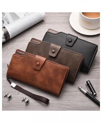 Men Wallets Clutch Bag Card Holder Male Purse mobile phone bag Large Capacity Wallet For Men-black (Color : Black) $44.80 Wal...