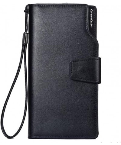 Men Wallets Clutch Bag Card Holder Male Purse mobile phone bag Large Capacity Wallet For Men-black (Color : Black) $44.80 Wal...