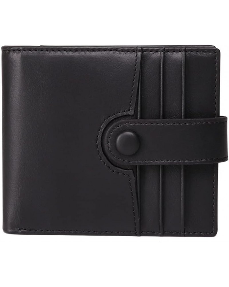 Slim RFID Wallets for Men,Genuine Leather Front Pocket Bifold Wallet (Color : Black, Size : 11 * 2 * 9.7cm) 11*2*9.7cm Black ...