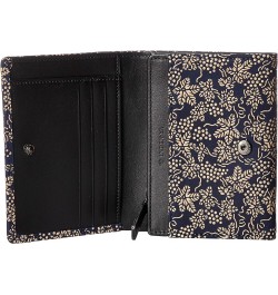 Women's Wallet Navy Blue Deerskin x White Lacquer Grape Pattern 2205-14-120 $56.93 Wallets