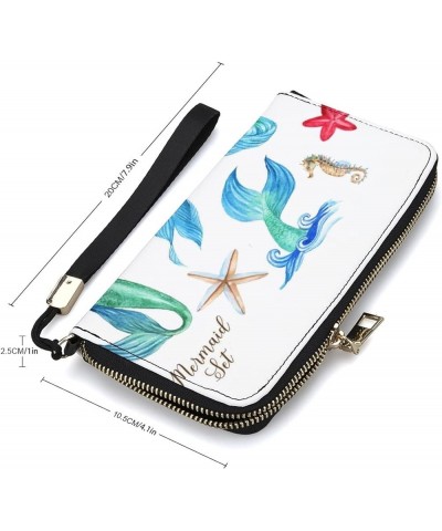 Long Clutch Wallet, Long Handbag with Wristlet Strap, PU Leather Zip Purse Multi 13 $20.39 Wristlets