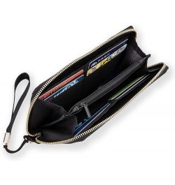 Long Clutch Wallet, Long Handbag with Wristlet Strap, PU Leather Zip Purse Multi 13 $20.39 Wristlets