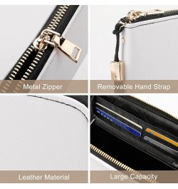 Long Clutch Wallet, Long Handbag with Wristlet Strap, PU Leather Zip Purse Multi 13 $20.39 Wristlets