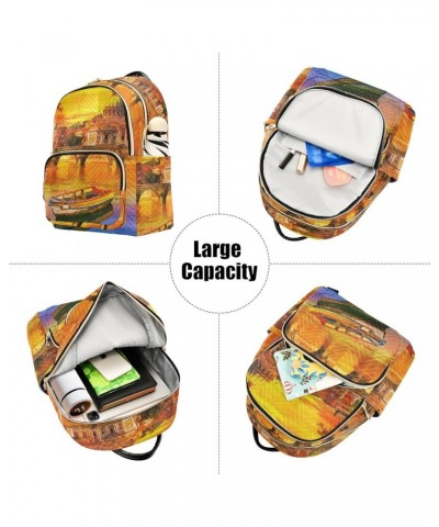 Beautiful Italy View Women's Backpack Purse Causal Daypack Work Travel College Business Trip Bag Shoulder Bag Small $12.79 Ba...