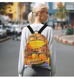 Beautiful Italy View Women's Backpack Purse Causal Daypack Work Travel College Business Trip Bag Shoulder Bag Small $12.79 Ba...