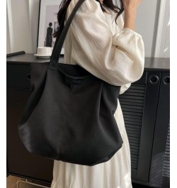 Canvas Hobo Bag for Women Shoulder Bag Large Capacity Totes Handbag Purse Commuting Travel Top Handle Bag Black $11.96 Totes