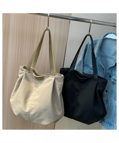 Canvas Hobo Bag for Women Shoulder Bag Large Capacity Totes Handbag Purse Commuting Travel Top Handle Bag Black $11.96 Totes