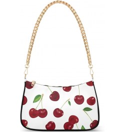 Red Blue Sweet Shoulder Purse for Women Purse Clutch for Women with Zipper Seamless Cherry $17.97 Shoulder Bags