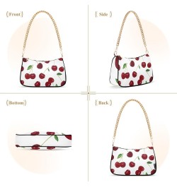 Red Blue Sweet Shoulder Purse for Women Purse Clutch for Women with Zipper Seamless Cherry $17.97 Shoulder Bags