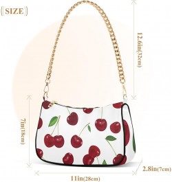 Red Blue Sweet Shoulder Purse for Women Purse Clutch for Women with Zipper Seamless Cherry $17.97 Shoulder Bags