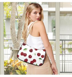 Red Blue Sweet Shoulder Purse for Women Purse Clutch for Women with Zipper Seamless Cherry $17.97 Shoulder Bags