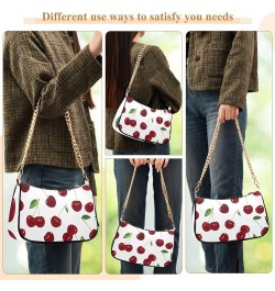 Red Blue Sweet Shoulder Purse for Women Purse Clutch for Women with Zipper Seamless Cherry $17.97 Shoulder Bags