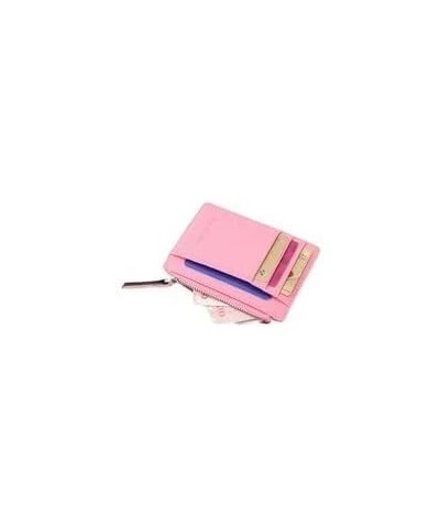 Small Men Wallet Women Zipper Coin Pocket Ultra Thin Wallet Mini Leather Card Holders 8 Card Slots Purse 6 Colors (Color : Ro...