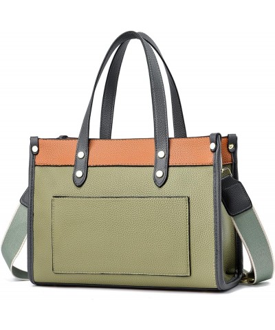 Tote Bag for Women Satchel Purse and Handbags Ladies Shoulder Totes Bag Crossbody Bags 1-6-green/Brown $14.74 Totes