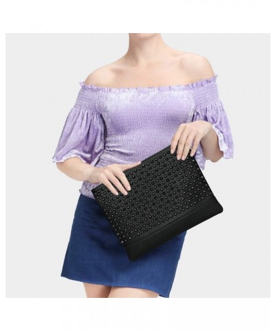 Women Clutch Bags Purse Rivets Handbags, Evening Bags Crossbody Bag (black) Black $40.15 Evening Bags