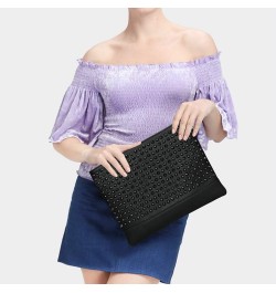 Women Clutch Bags Purse Rivets Handbags, Evening Bags Crossbody Bag (black) Black $40.15 Evening Bags