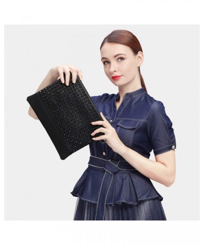 Women Clutch Bags Purse Rivets Handbags, Evening Bags Crossbody Bag (black) Black $40.15 Evening Bags