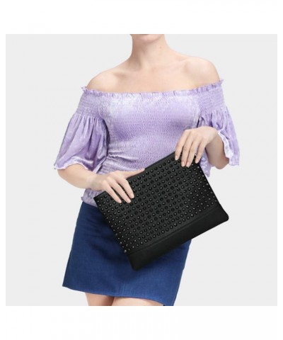 Women Clutch Bags Purse Rivets Handbags, Evening Bags Crossbody Bag (black) Black $40.15 Evening Bags