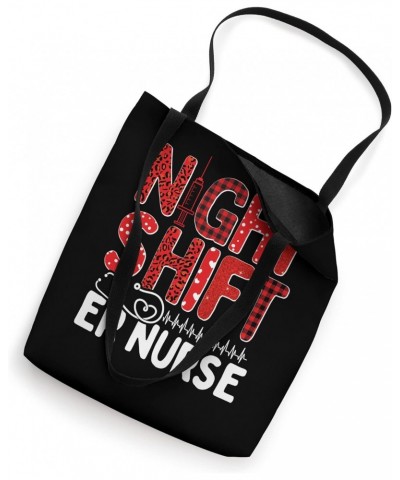 Night Shift Emergency Medical Nursing ER Funny ER Nurse Tote Bag $18.00 Totes