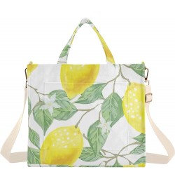 Valentines Love Hearts Shoulder Tote for Women Travel Beach Handbag Gifts Tote Bag Laptop Big Purse Bag Lemon Leaf Fruits $13...