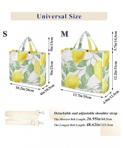 Valentines Love Hearts Shoulder Tote for Women Travel Beach Handbag Gifts Tote Bag Laptop Big Purse Bag Lemon Leaf Fruits $13...