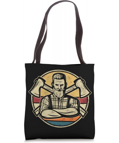 Woodworker Lumberjack Carpenter Forester Retro Vintage Wood Tote Bag $13.11 Totes