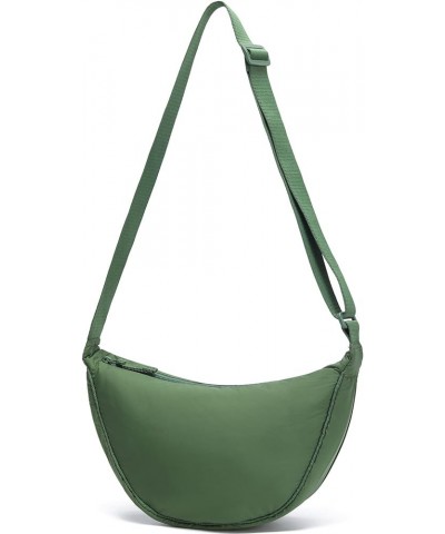 Crescent Bag for Women Men Small Sling Crossbody Bag with Half Moon Shape Green $11.79 Crossbody Bags