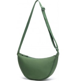 Crescent Bag for Women Men Small Sling Crossbody Bag with Half Moon Shape Green $11.79 Crossbody Bags