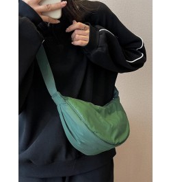 Crescent Bag for Women Men Small Sling Crossbody Bag with Half Moon Shape Green $11.79 Crossbody Bags